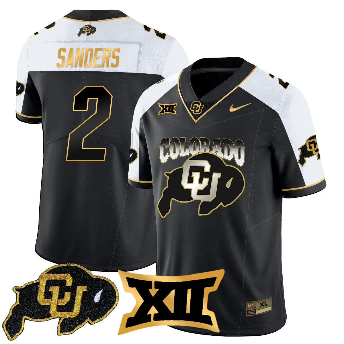 Colorado Buffaloes 2024 Vapor Limited Gold Jersey N2 - All Stitched