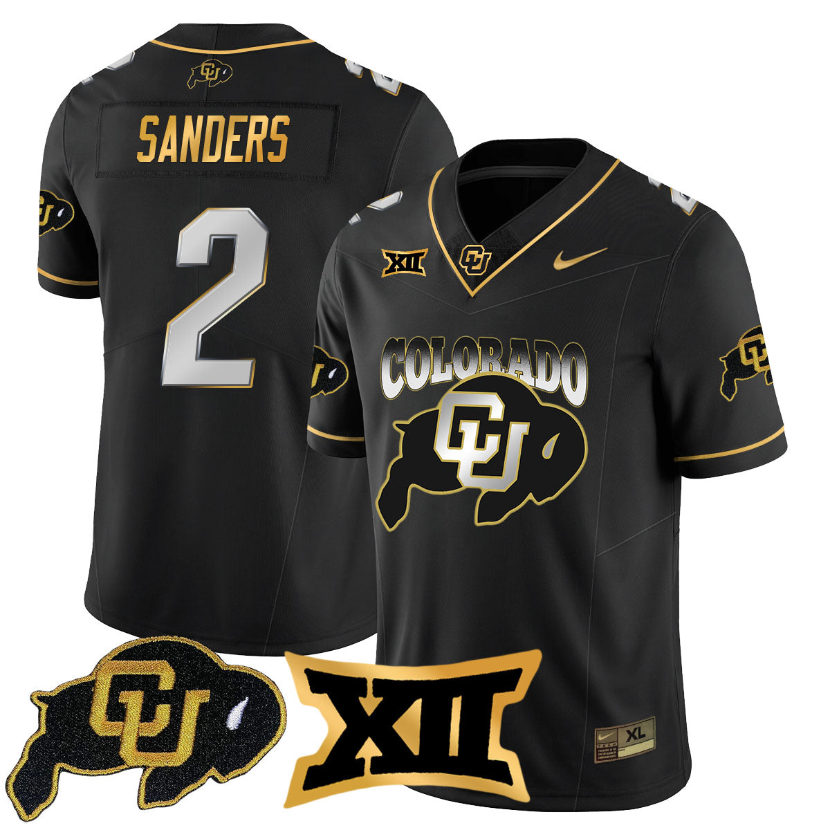 Colorado Buffaloes 2024 Vapor Limited Gold Jersey N2 - All Stitched