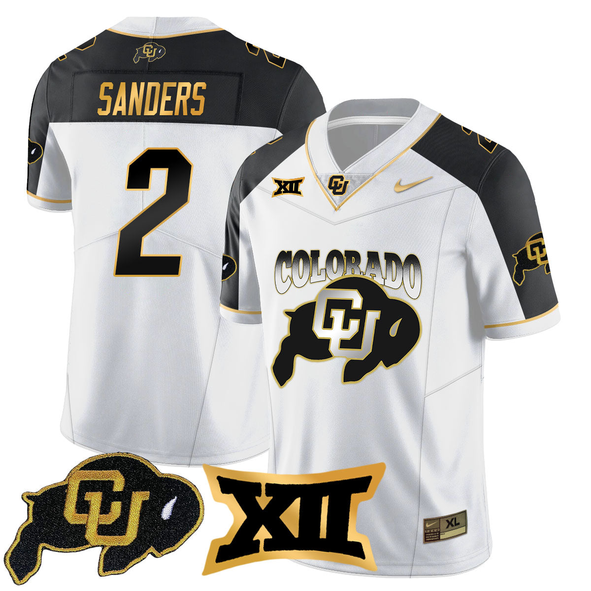 Colorado Buffaloes 2024 Vapor Limited Gold Jersey N2 - All Stitched