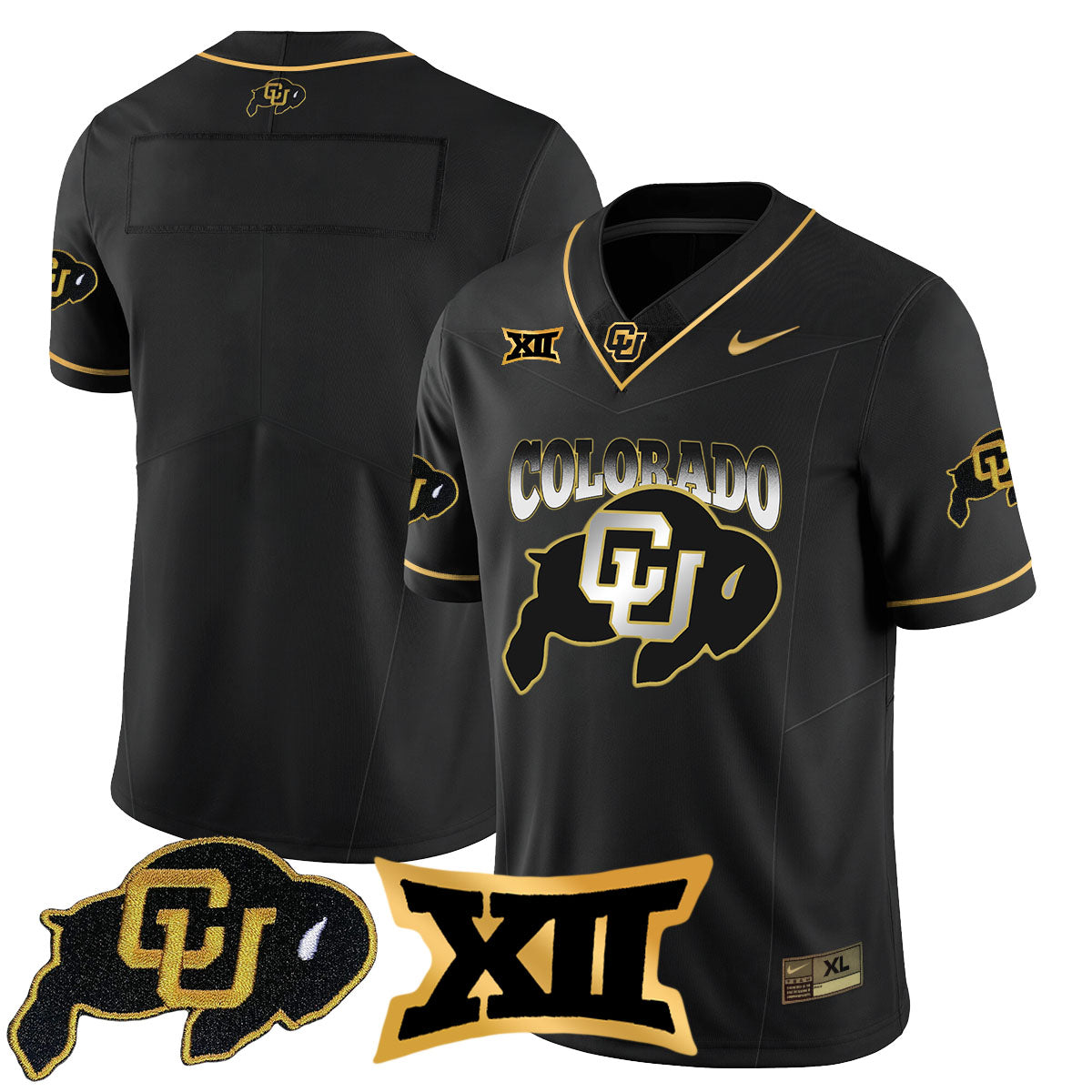 Colorado Buffaloes 2024 Vapor Limited Gold Jersey N2 - All Stitched