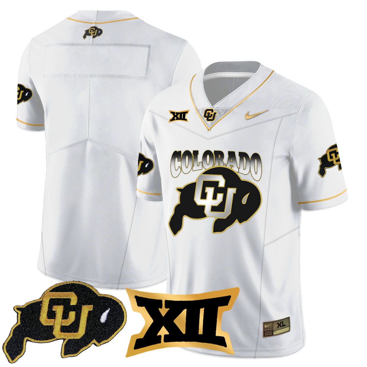 Colorado Buffaloes 2024 Vapor Limited Gold Jersey N2 - All Stitched