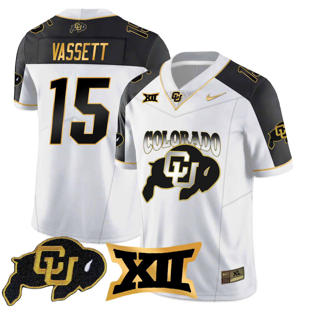 Colorado Buffaloes 2024 Vapor Limited Gold Jersey N2 - All Stitched