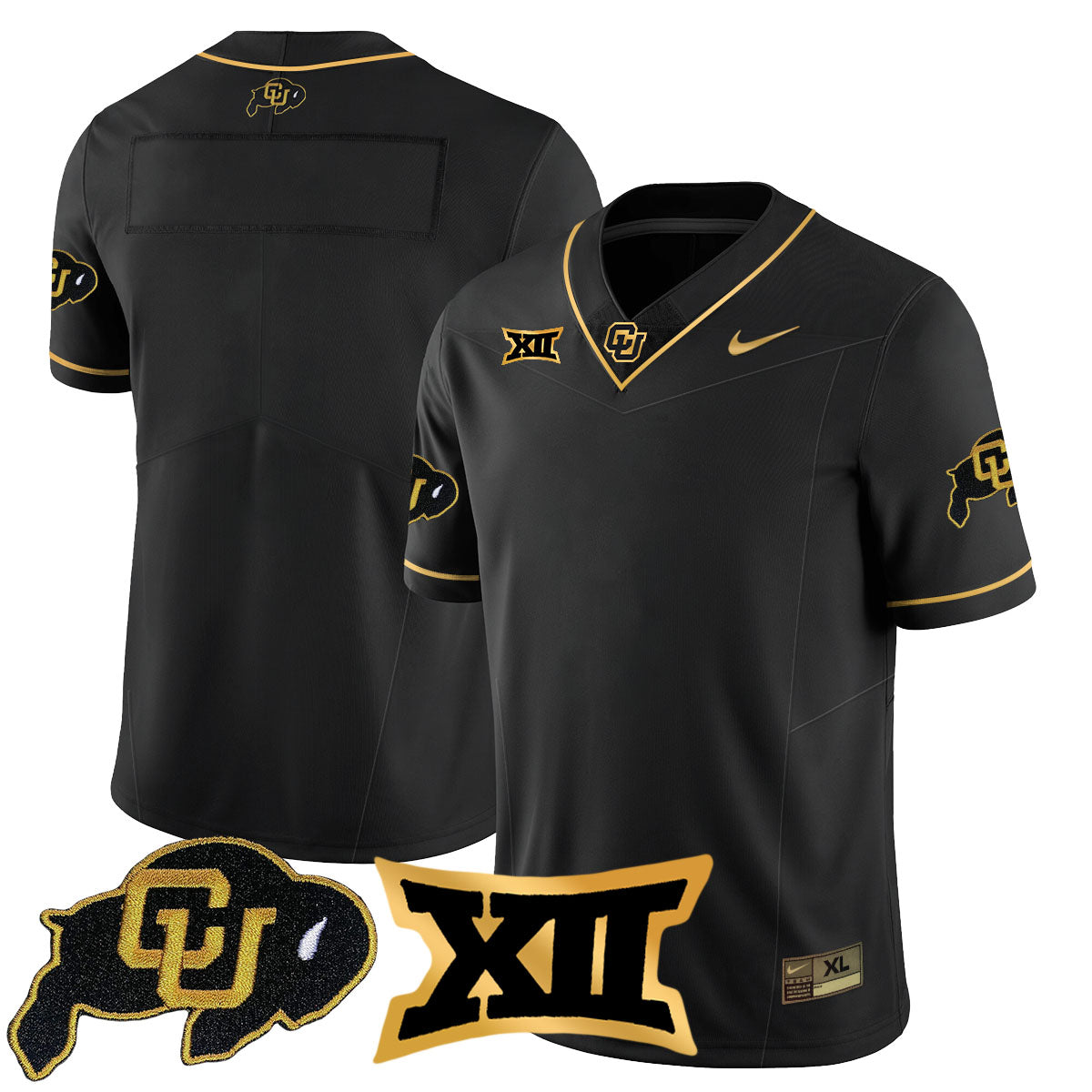 Colorado Buffaloes 2024 Vapor Limited Gold Jersey N1 - All Stitched