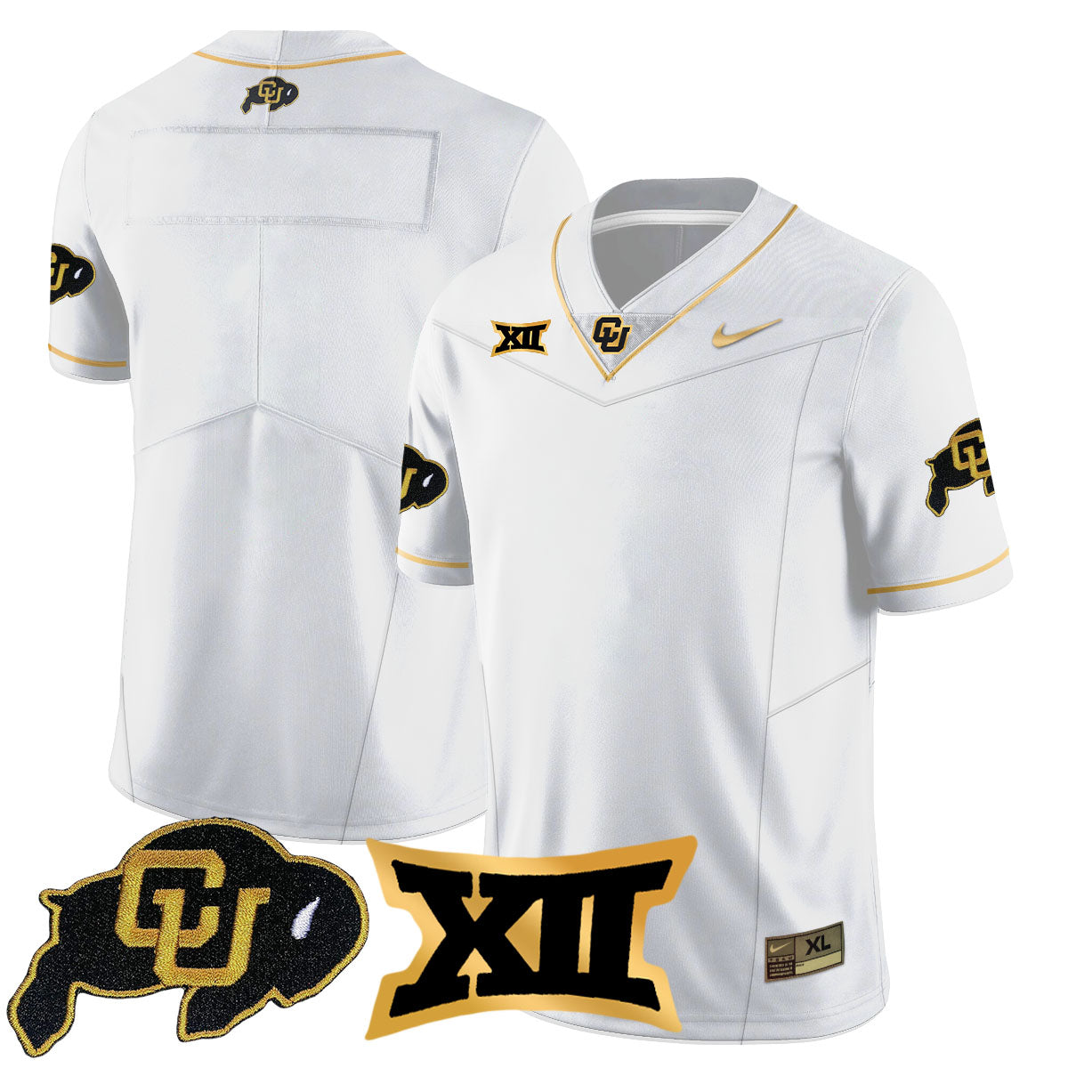 Colorado Buffaloes 2024 Vapor Limited Gold Jersey N1 - All Stitched