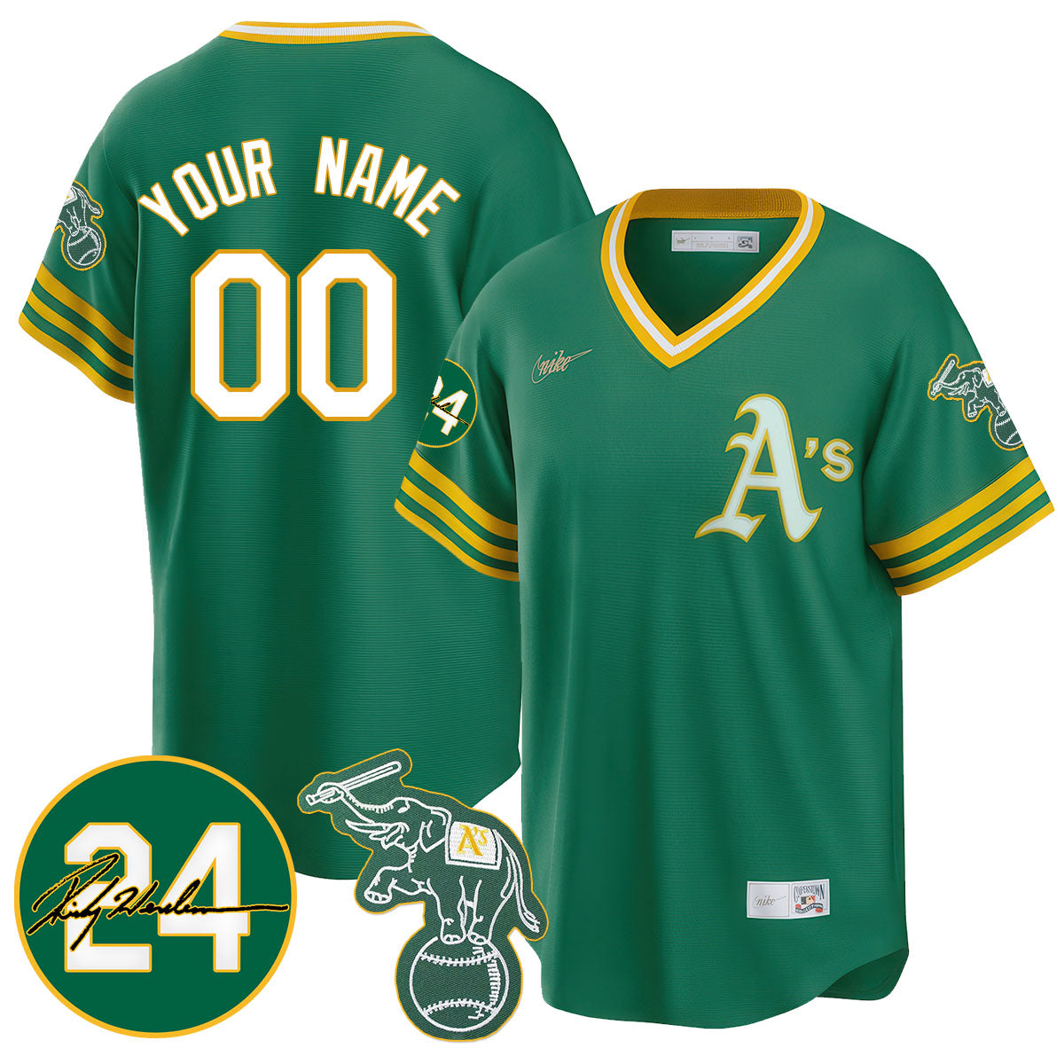 Oakland Athletics 2024 Ricky Henderson Memorial Custom Jersey - All Stitched
