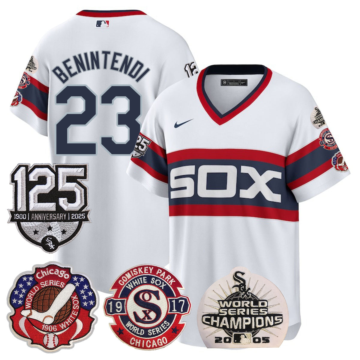 Chicago White Sox 125th Anniversary - World Series Champions Jersey - All Stitched