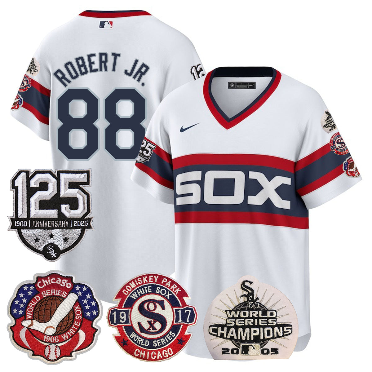 Chicago White Sox 125th Anniversary - World Series Champions Jersey - All Stitched