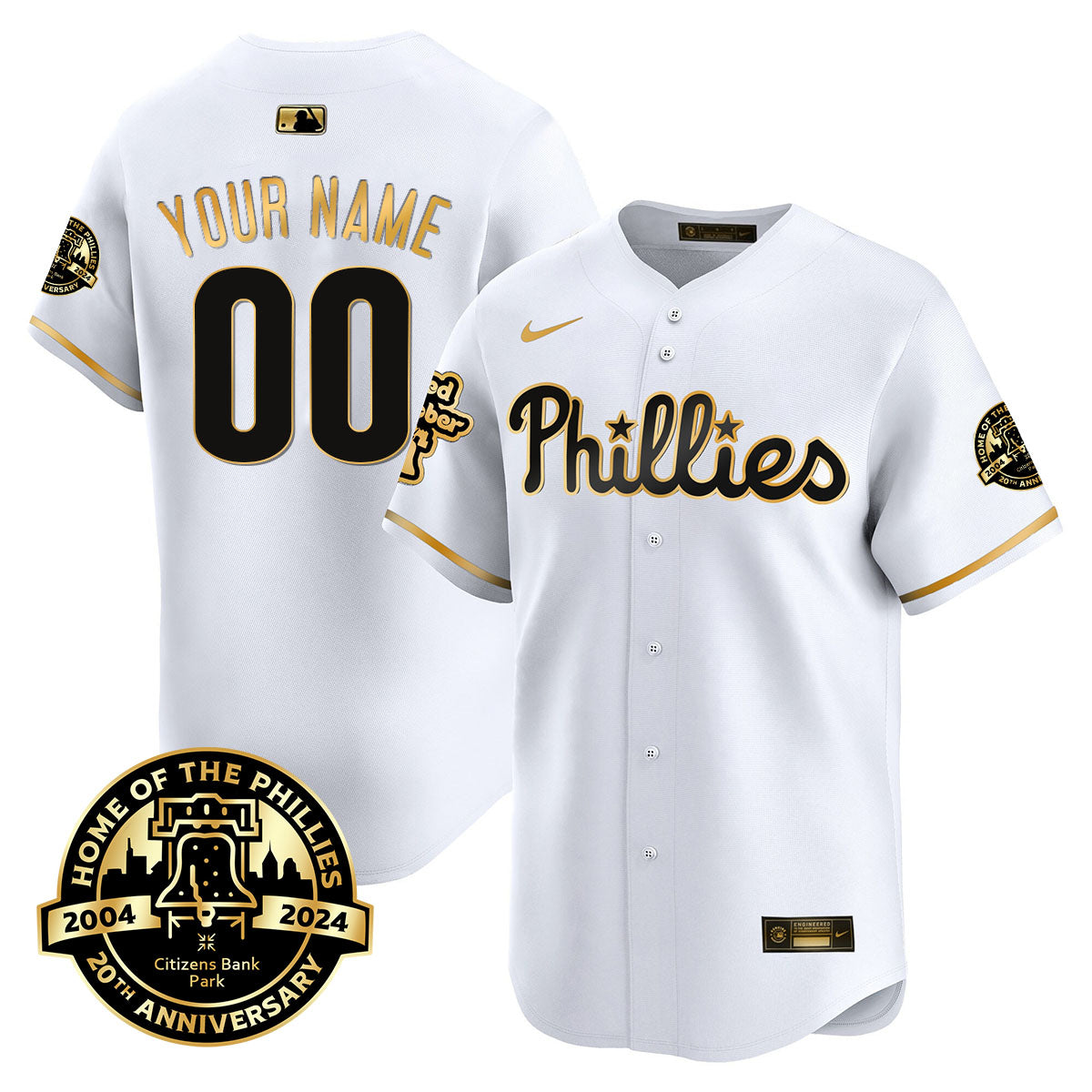 Phillies 20th Anniversary Citizen Bank Park's 2024 Custom Jersey TLA - All Stitched