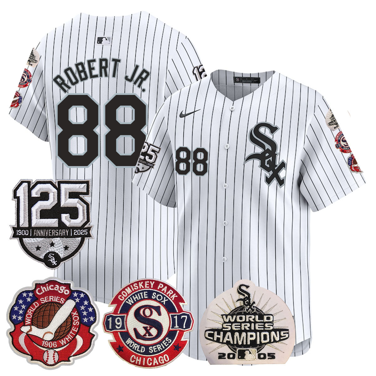 Chicago White Sox 125th Anniversary - World Series Champions Jersey - All Stitched