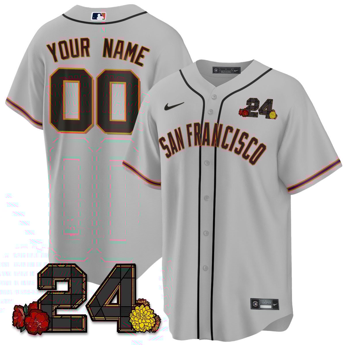 San Francisco Giants 2024 Willie Mays Patch Vapor Premier Limited Custom Jersey V2 - All Stitched