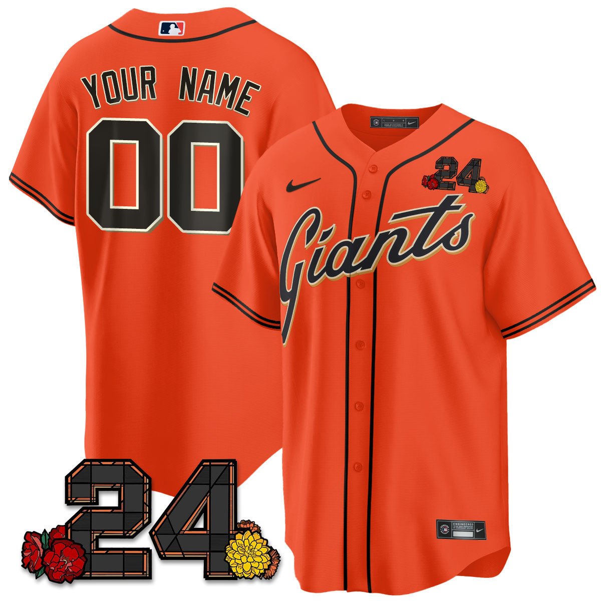 San Francisco Giants 2024 Willie Mays Patch Vapor Premier Limited Custom Jersey V2 - All Stitched