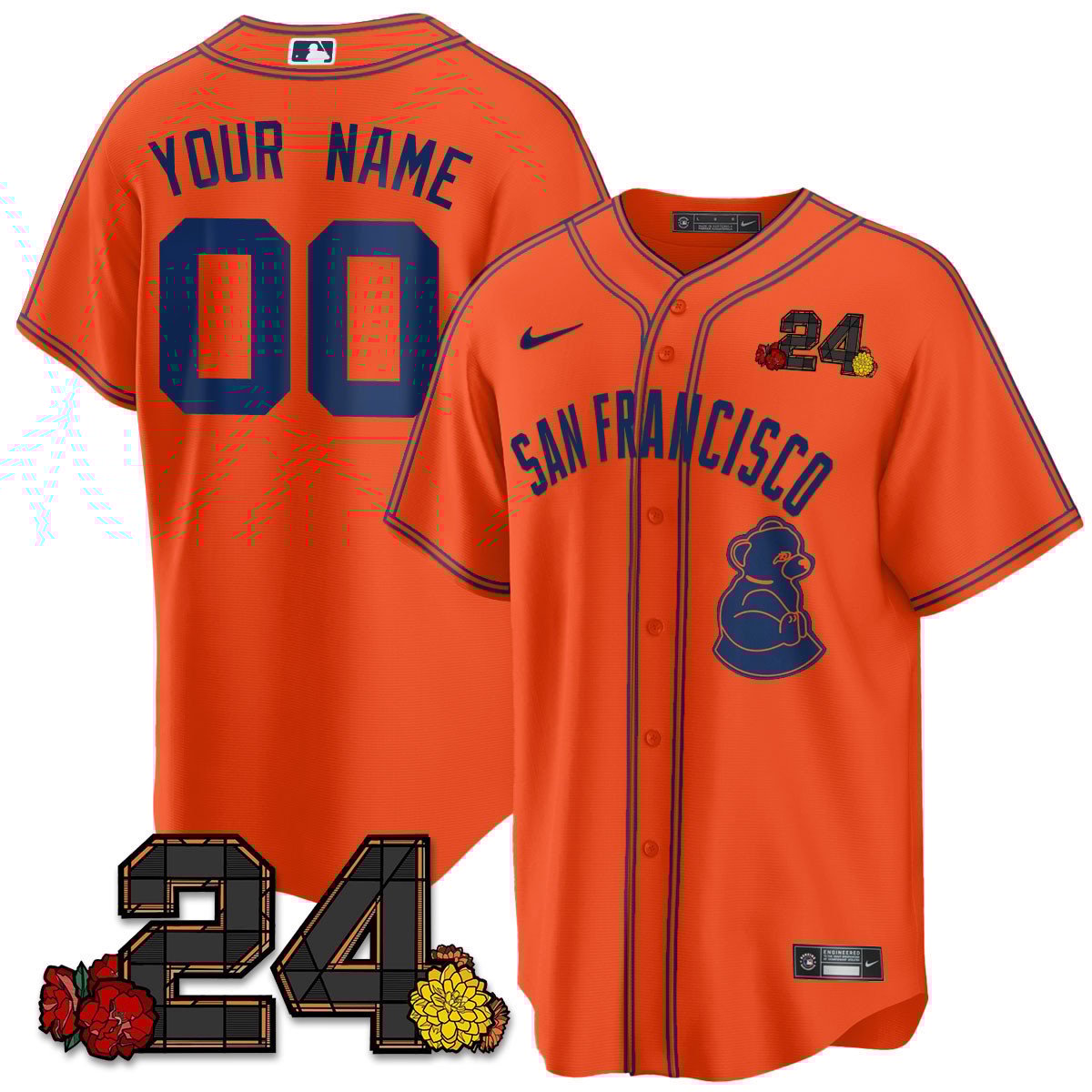 San Francisco Giants 2024 Willie Mays Patch Vapor Premier Limited Custom Jersey V2 - All Stitched