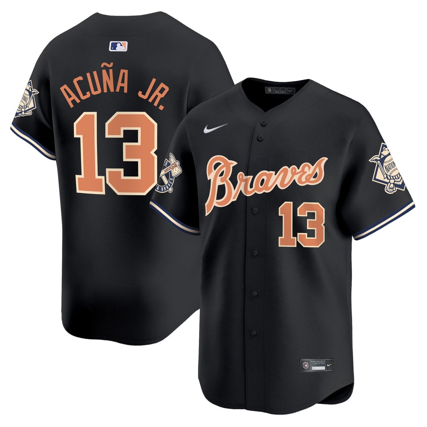 Atlanta Braves Peaches n' Cream Vapor Premier Limited Jersey - All Stitched