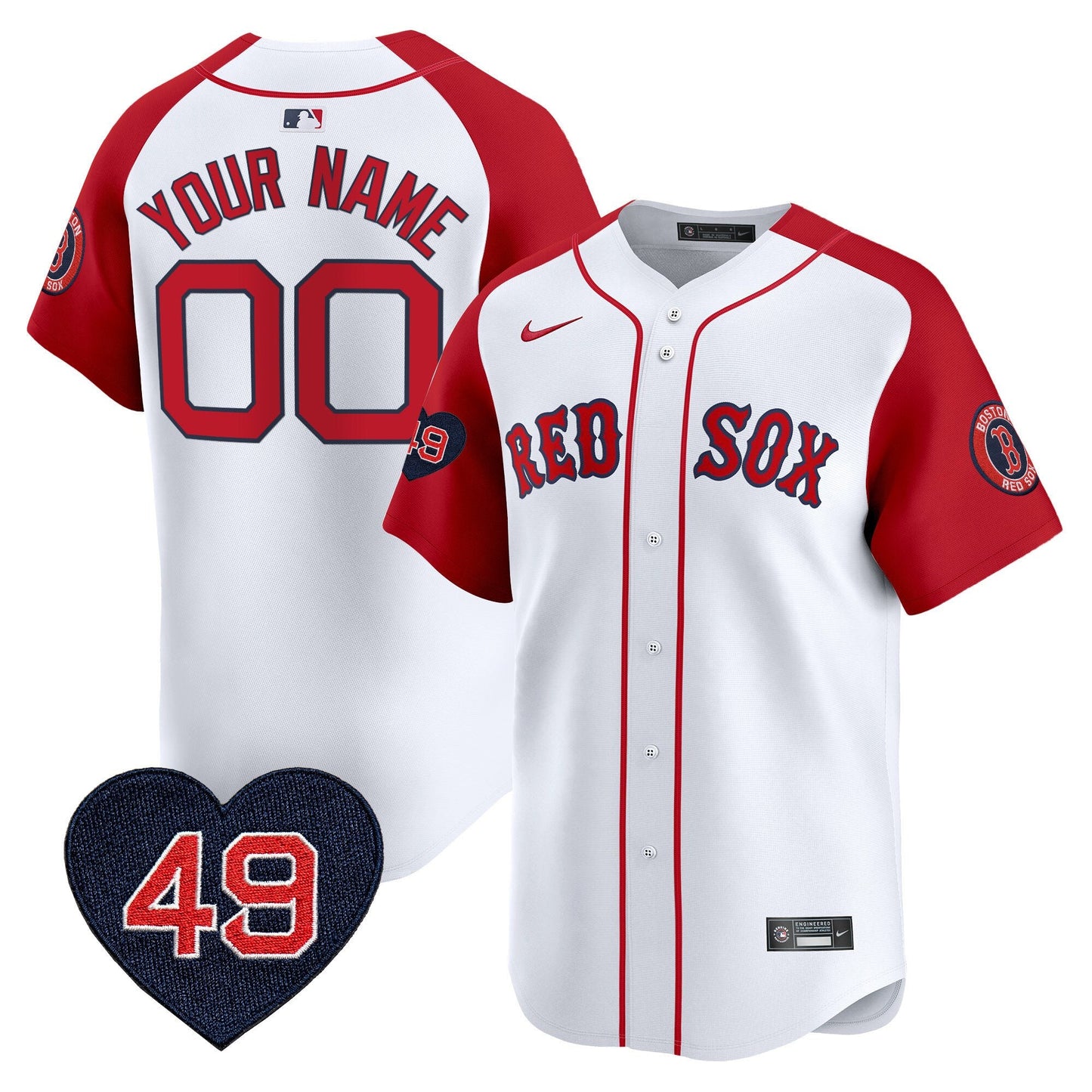Boston Red Sox Tim Wakefield Patch Vapor Premier Limited Custom Jersey - All Stitched