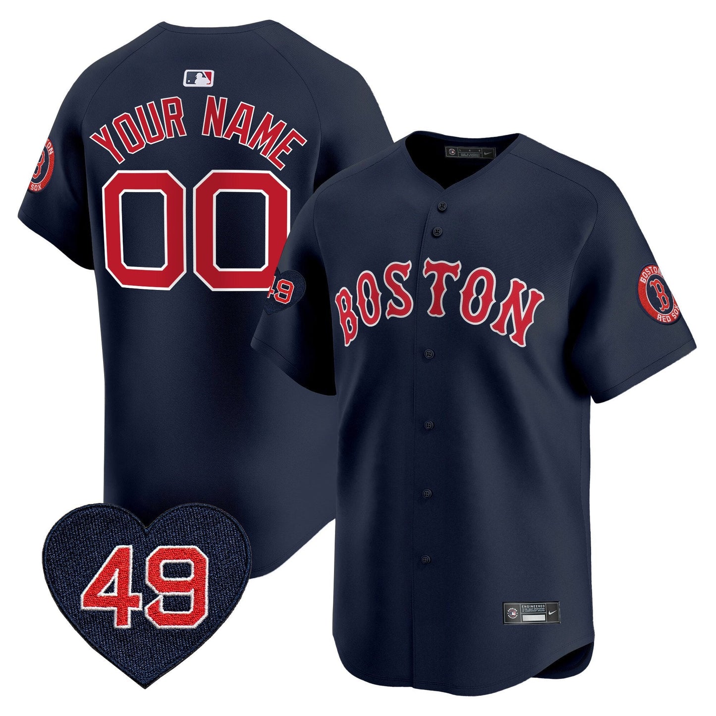 Boston Red Sox Tim Wakefield Patch Vapor Premier Limited Custom Jersey - All Stitched
