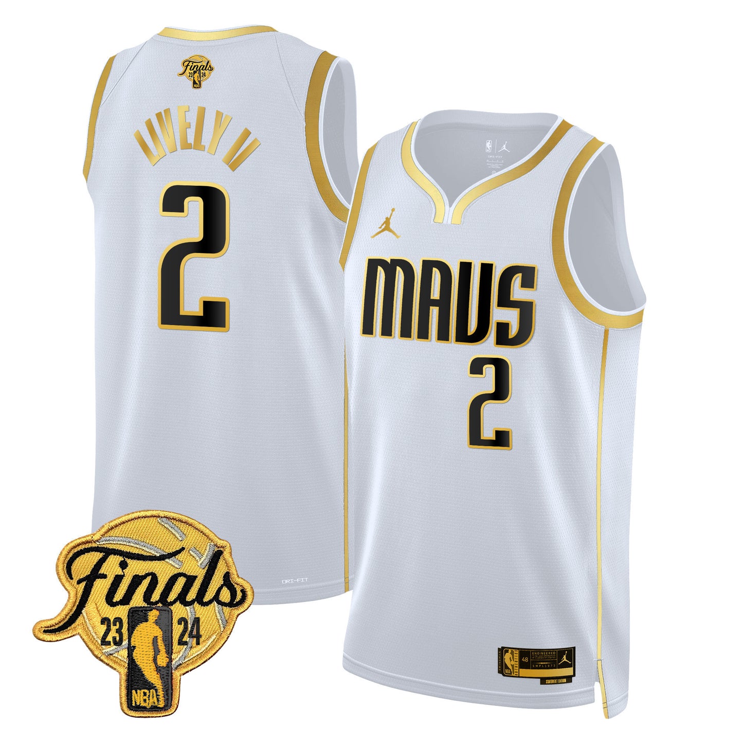 Mavericks 2024 Finals Patch Swingman Jersey - All Stitched