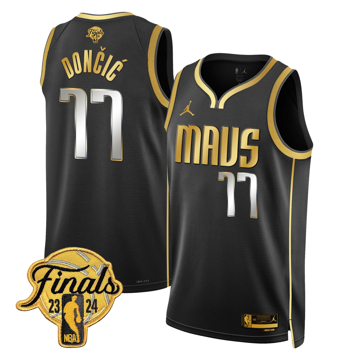 Mavericks 2024 Finals Patch Swingman Jersey - All Stitched