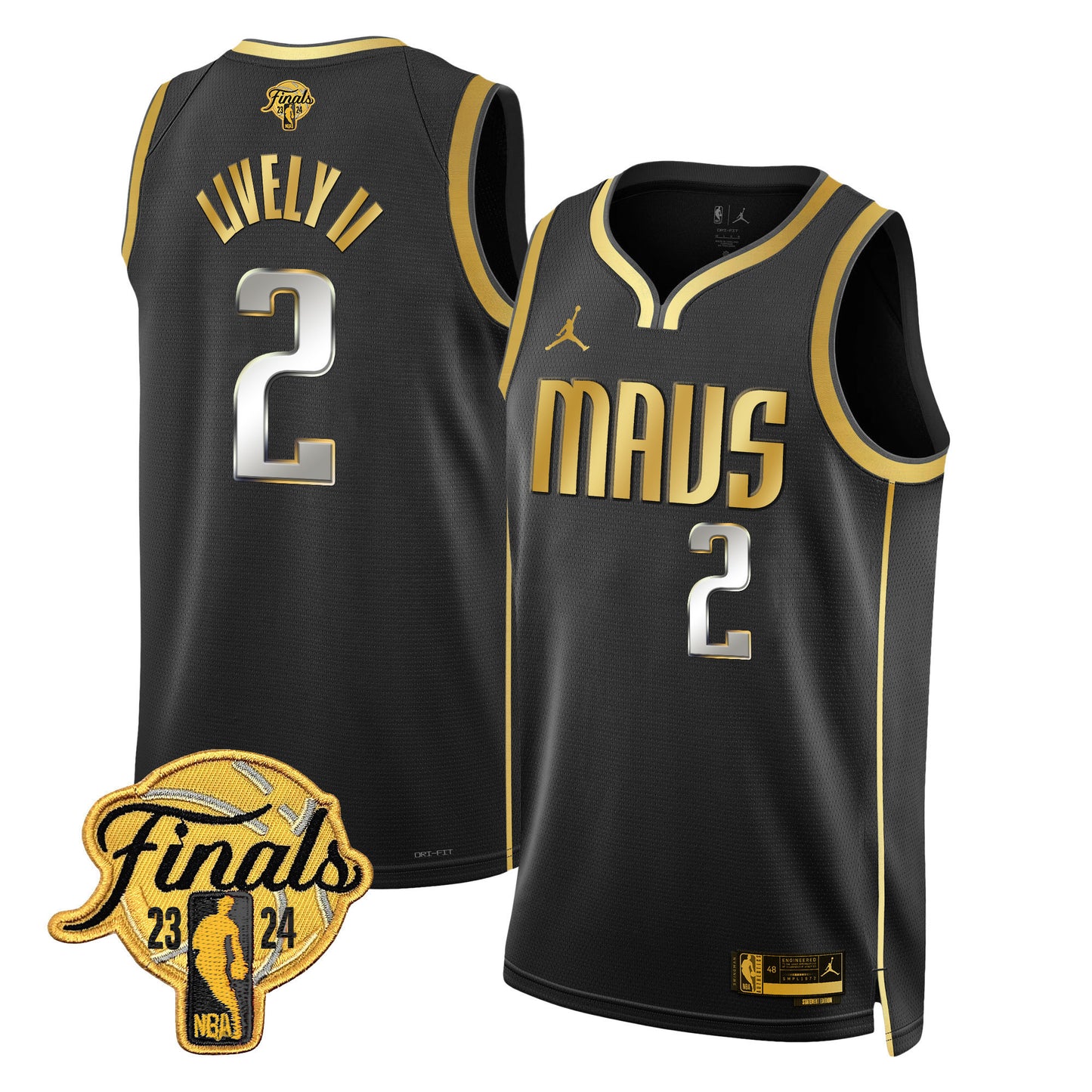 Mavericks 2024 Finals Patch Swingman Jersey - All Stitched