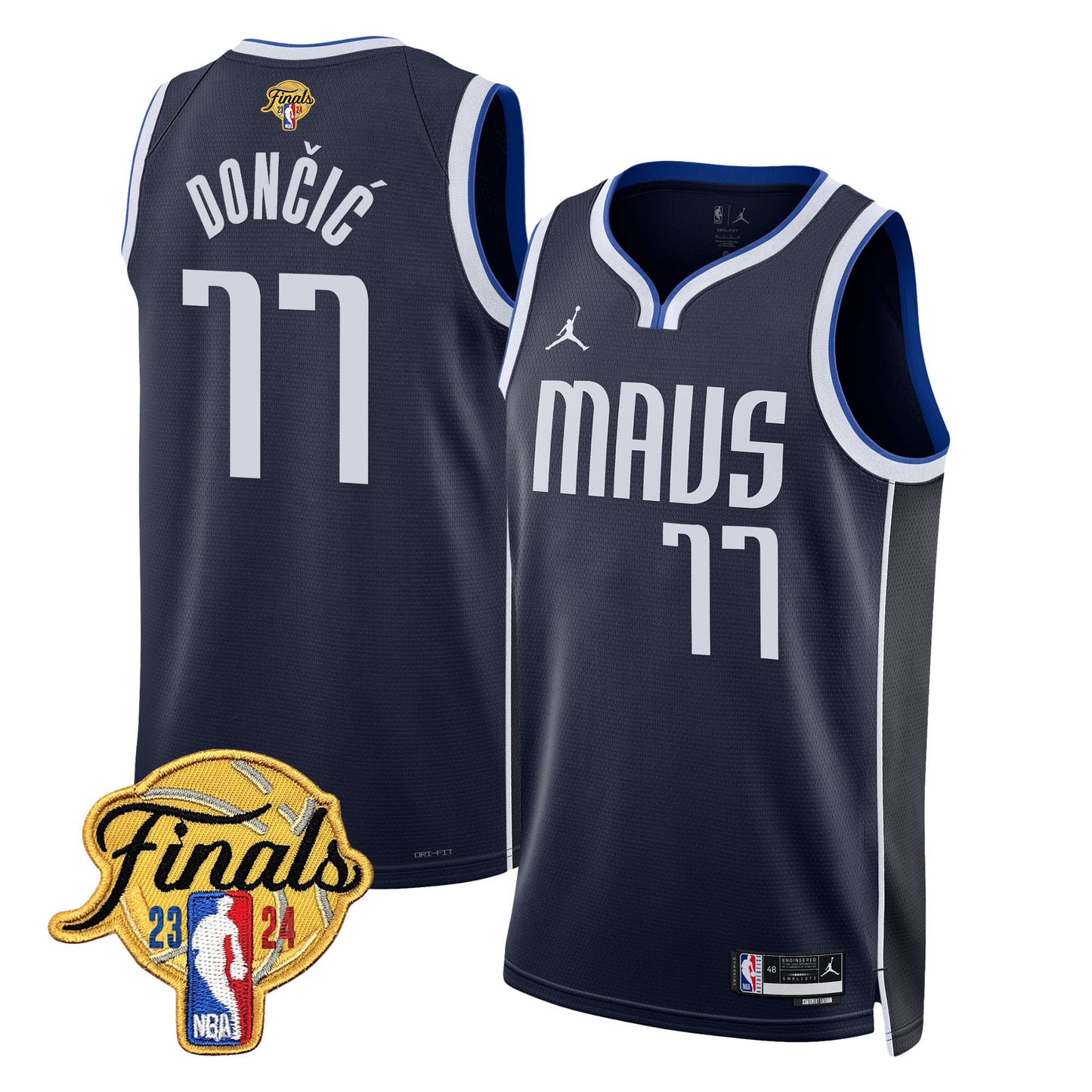 Mavericks 2024 Finals Patch Swingman Jersey - All Stitched
