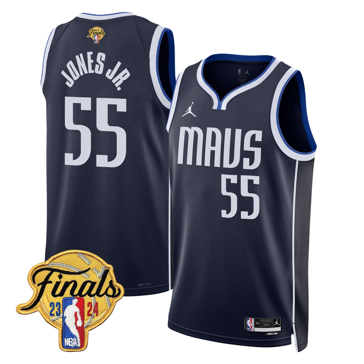 Mavericks 2024 Finals Patch Swingman Jersey - All Stitched