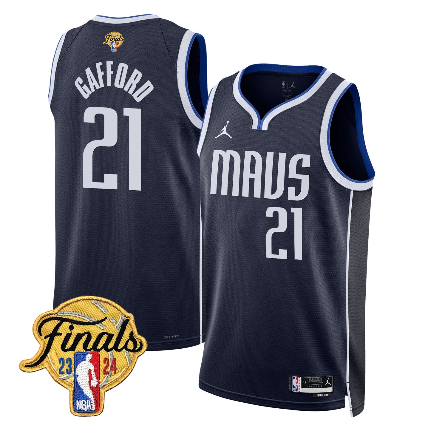 Mavericks 2024 Finals Patch Swingman Jersey - All Stitched