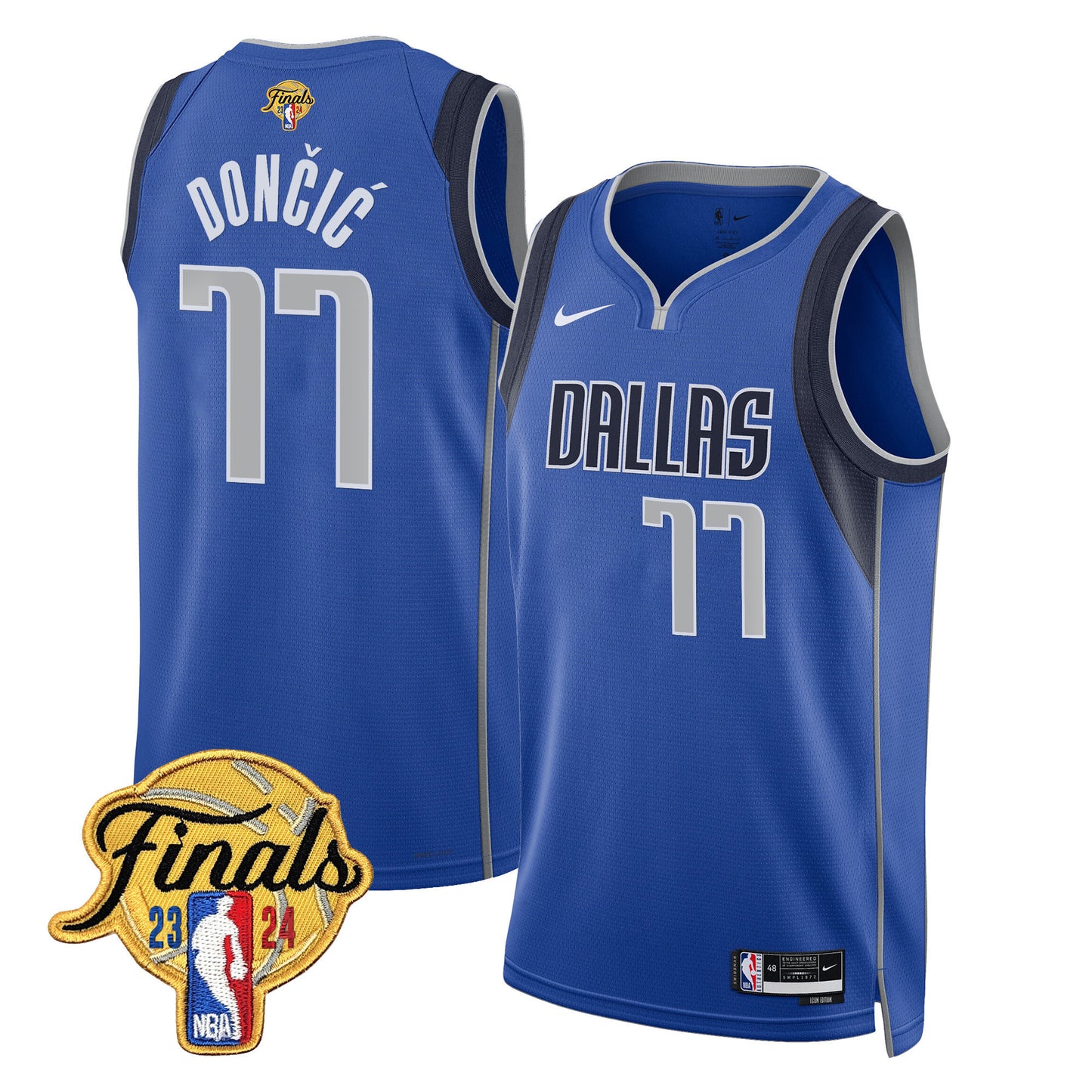 Mavericks 2024 Finals Patch Swingman Jersey - All Stitched