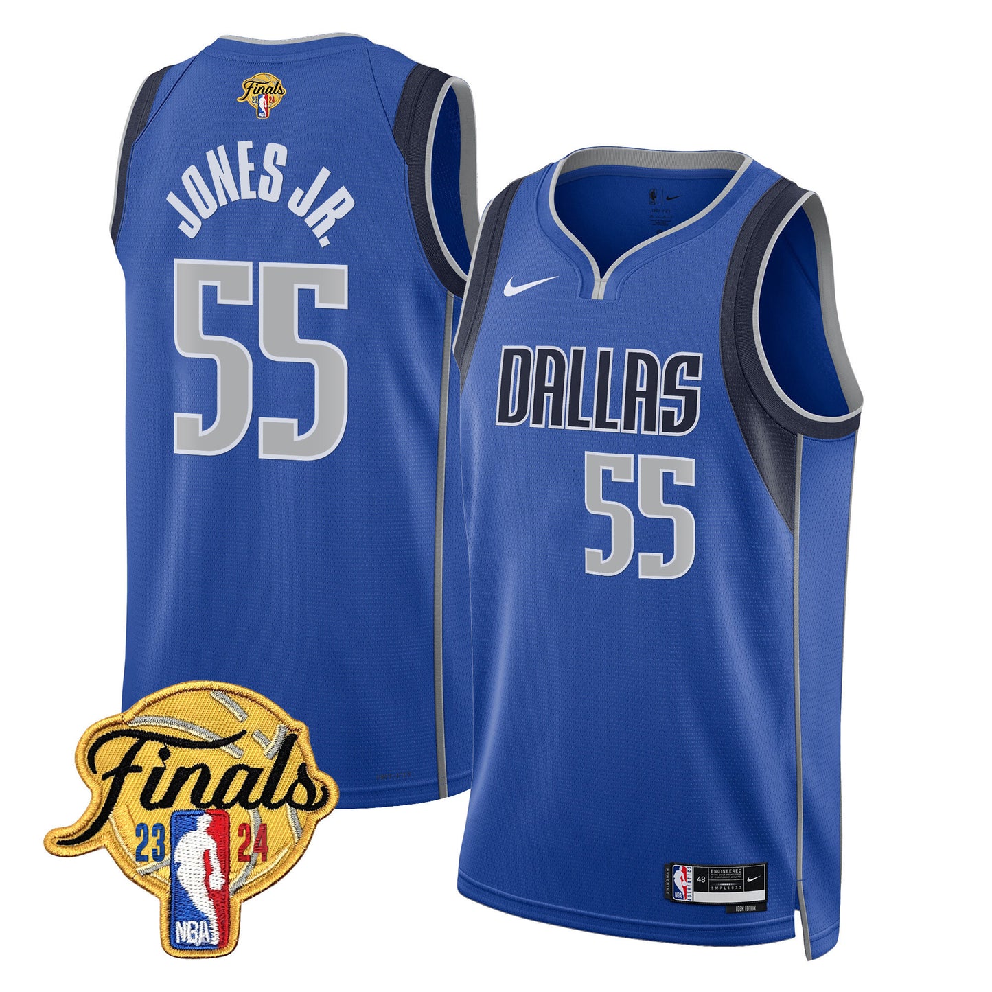 Mavericks 2024 Finals Patch Swingman Jersey - All Stitched