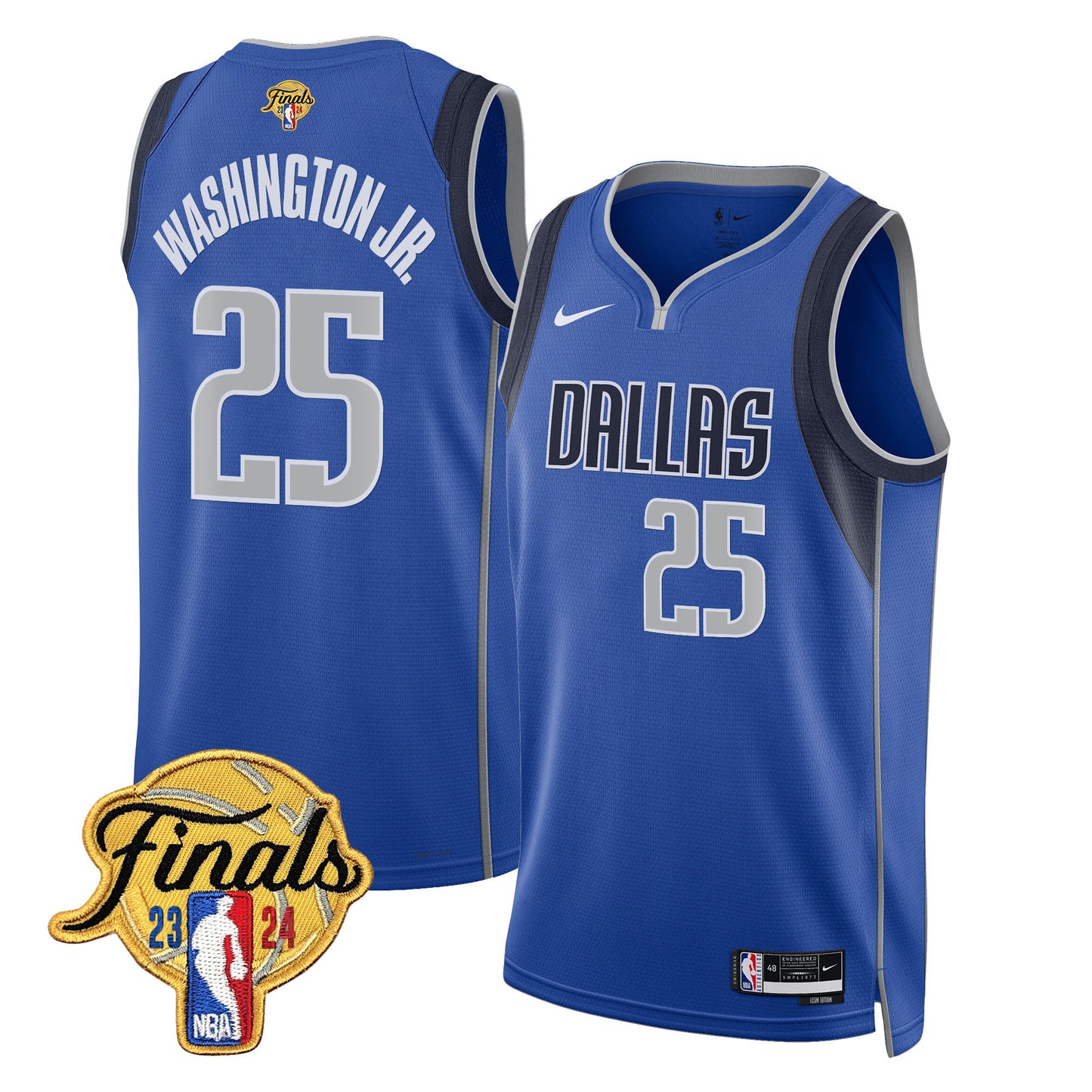 Mavericks 2024 Finals Patch Swingman Jersey - All Stitched