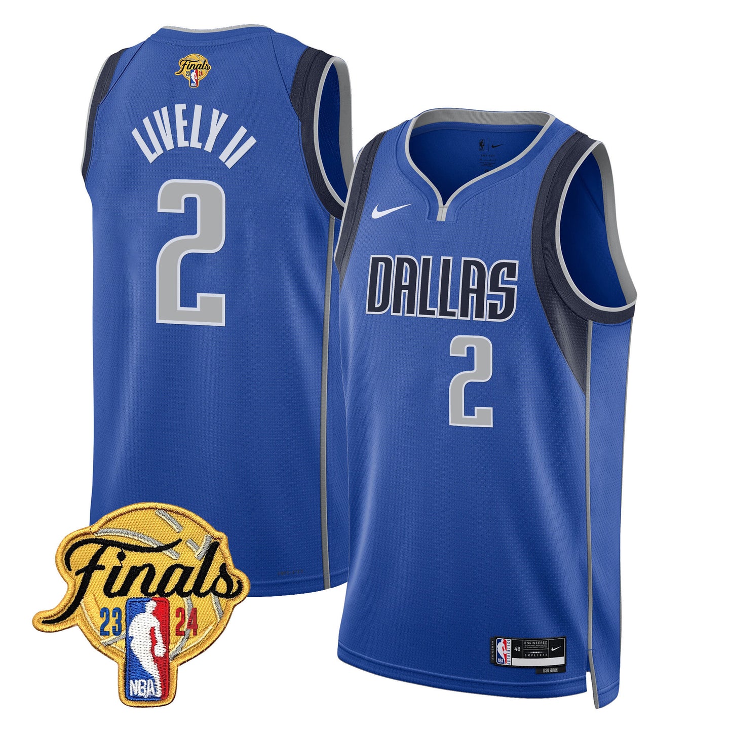 Mavericks 2024 Finals Patch Swingman Jersey - All Stitched
