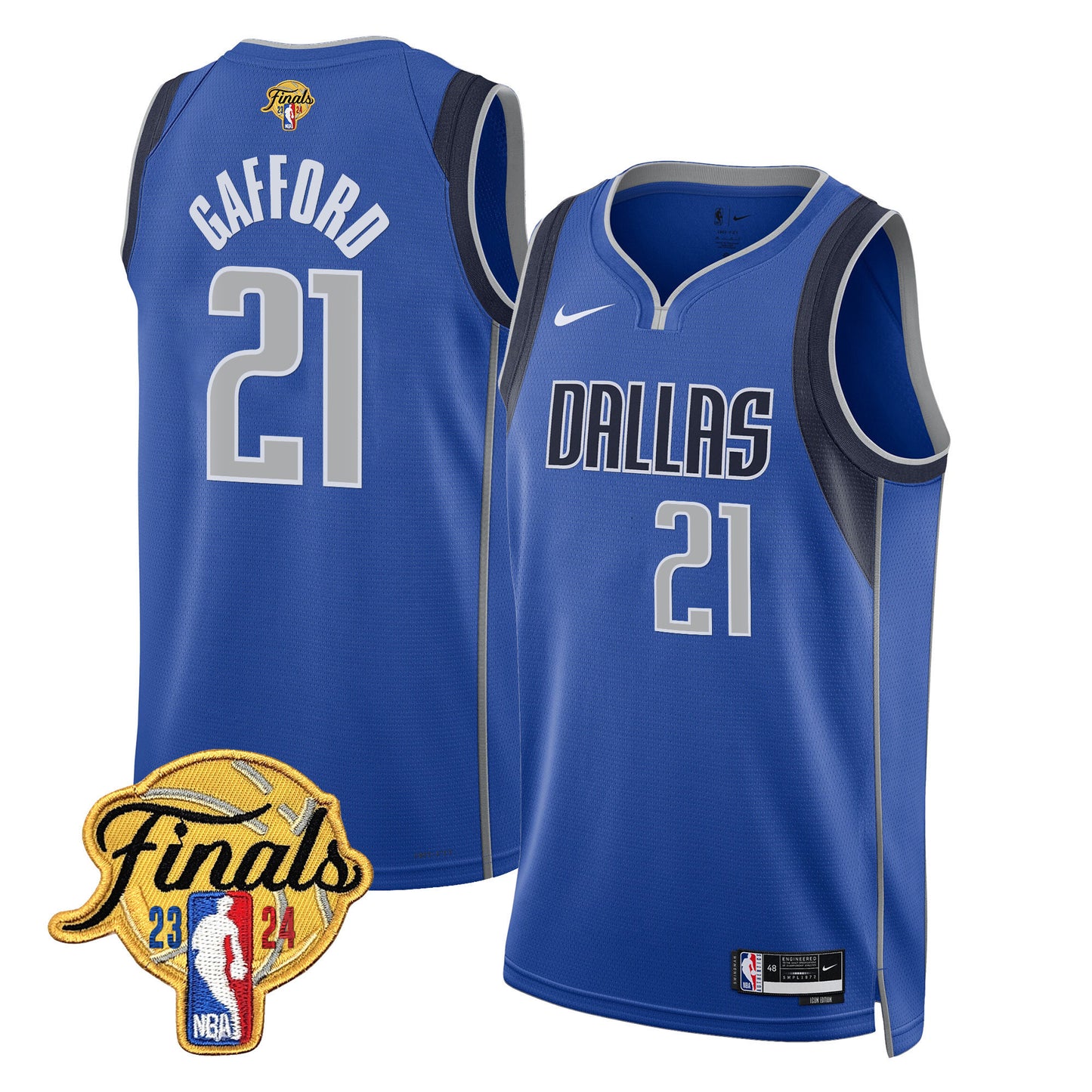 Mavericks 2024 Finals Patch Swingman Jersey - All Stitched