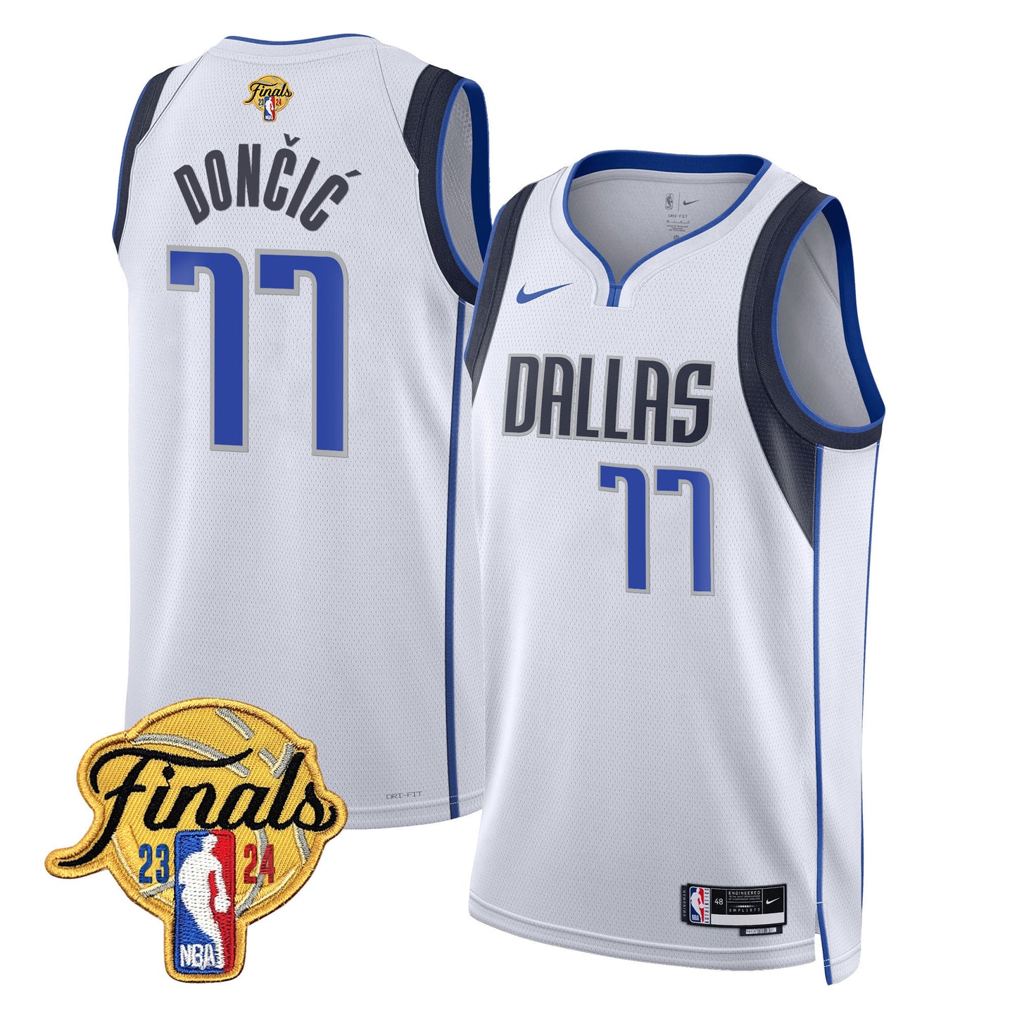 Mavericks 2024 Finals Patch Swingman Jersey - All Stitched