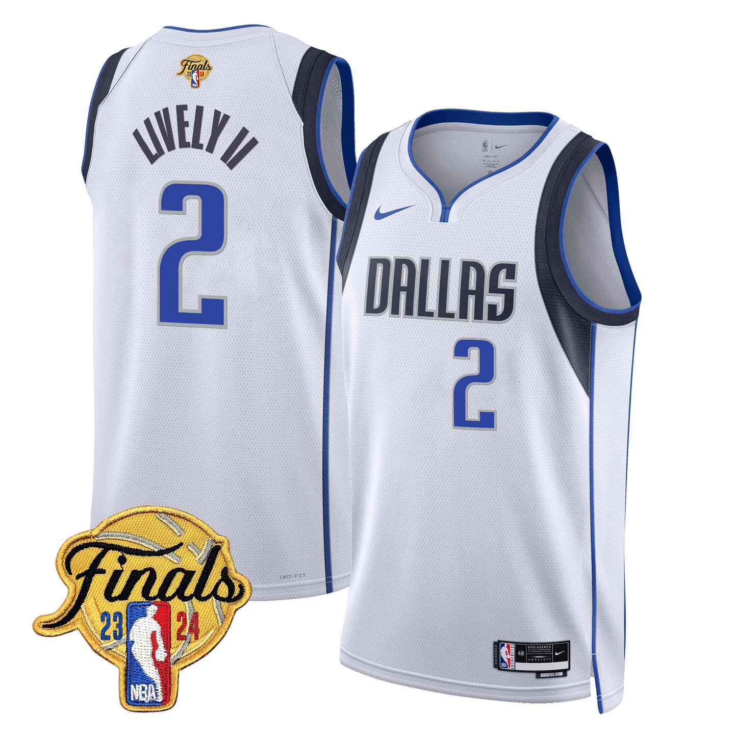 Mavericks 2024 Finals Patch Swingman Jersey - All Stitched