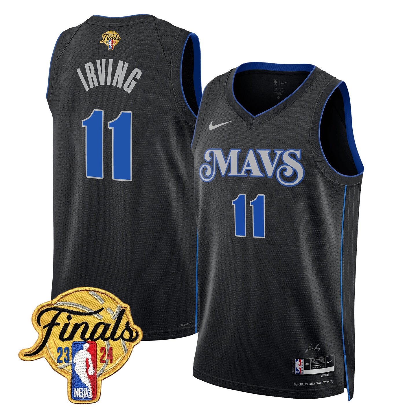 Mavericks 2024 Finals Patch Swingman Jersey - All Stitched