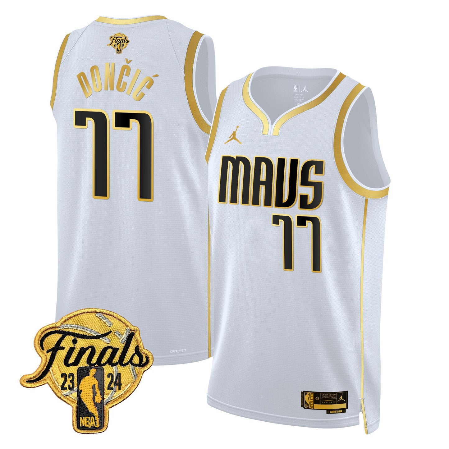 Mavericks 2024 Finals Patch Swingman Jersey - All Stitched