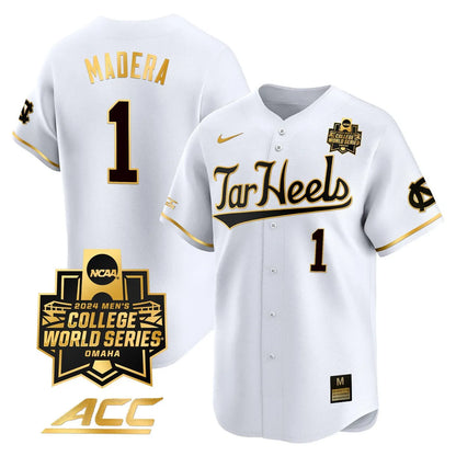 North Carolina Tar Heels 2024 College World Series Vapor Premier Limited Jersey - All Stitched