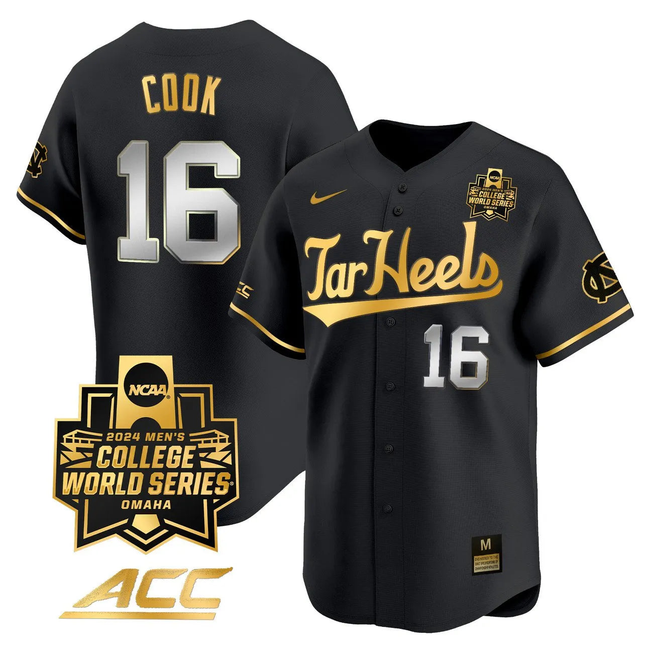 North Carolina Tar Heels 2024 College World Series Vapor Premier Limited Jersey - All Stitched