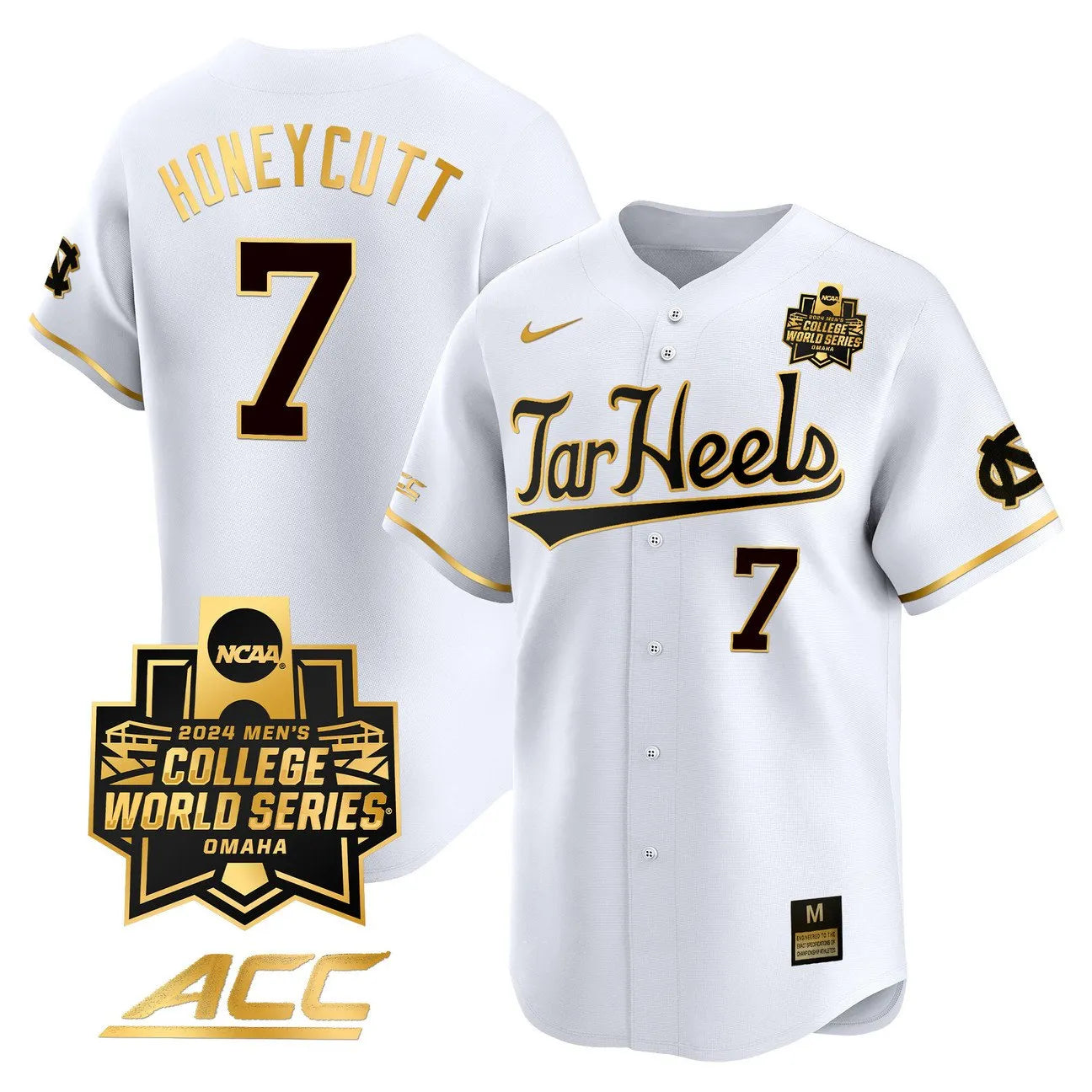 North Carolina Tar Heels 2024 College World Series Vapor Premier Limited Jersey - All Stitched