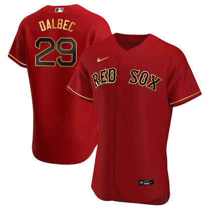 Boston Red Sox Gold Trim Jersey - All Stitched