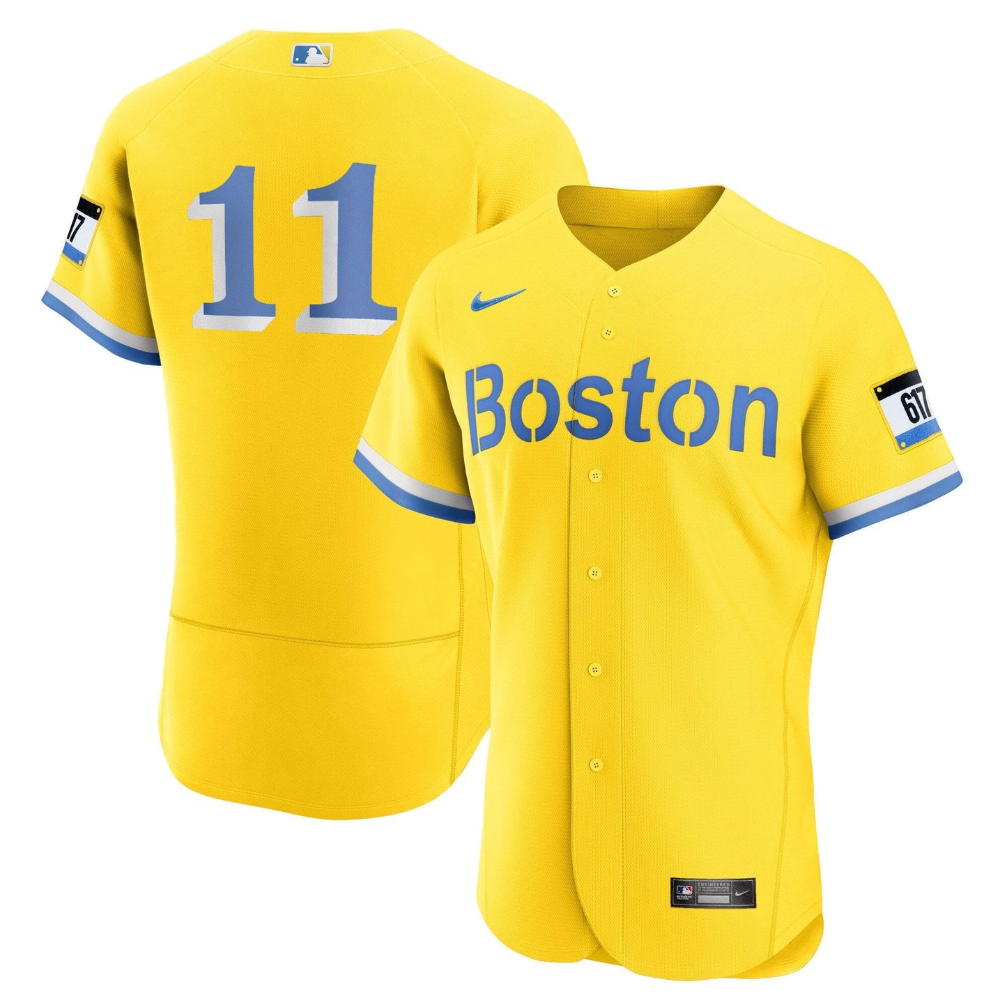 Boston Red Sox Yellow Jersey - All Stitched