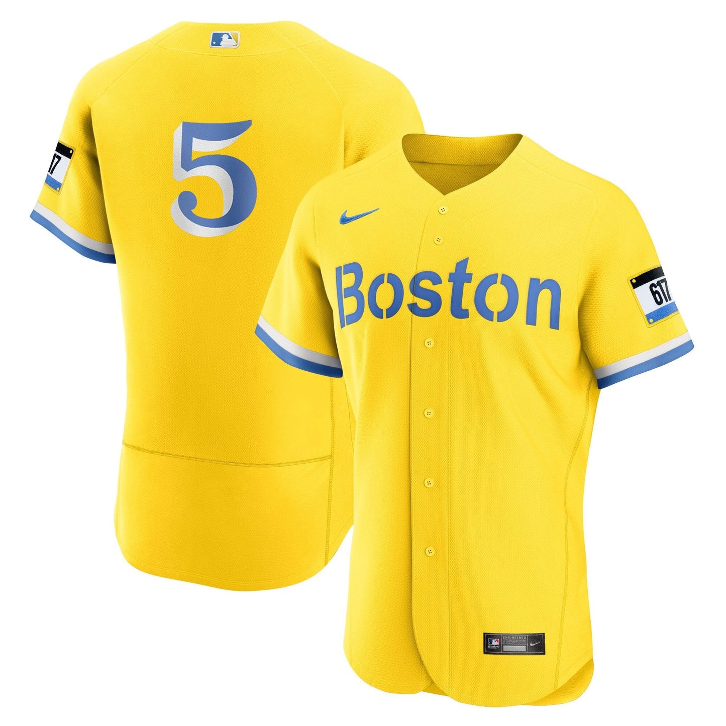 Boston Red Sox Yellow Jersey - All Stitched
