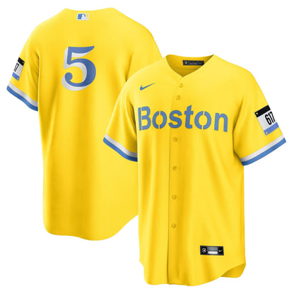 Boston Red Sox Yellow Jersey - All Stitched