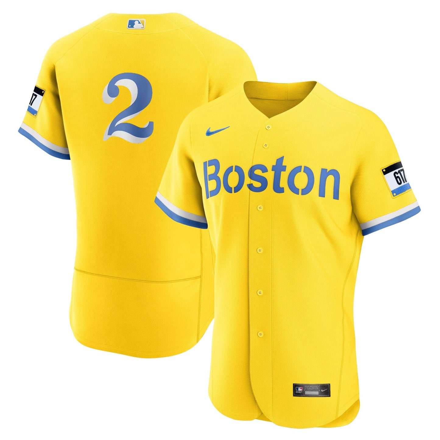 Boston Red Sox Yellow Jersey - All Stitched