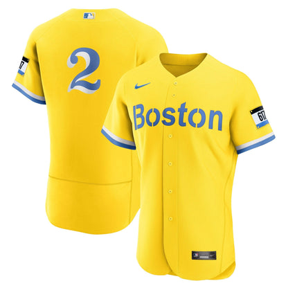 Boston Red Sox Yellow Jersey - All Stitched
