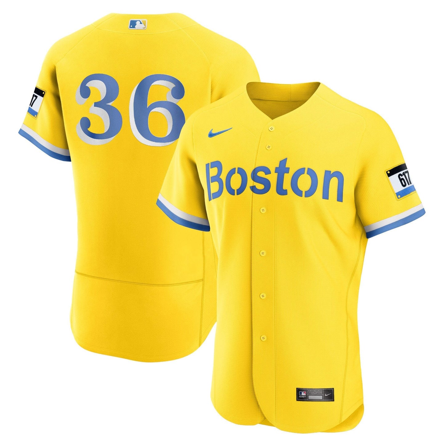Boston Red Sox Yellow Jersey - All Stitched