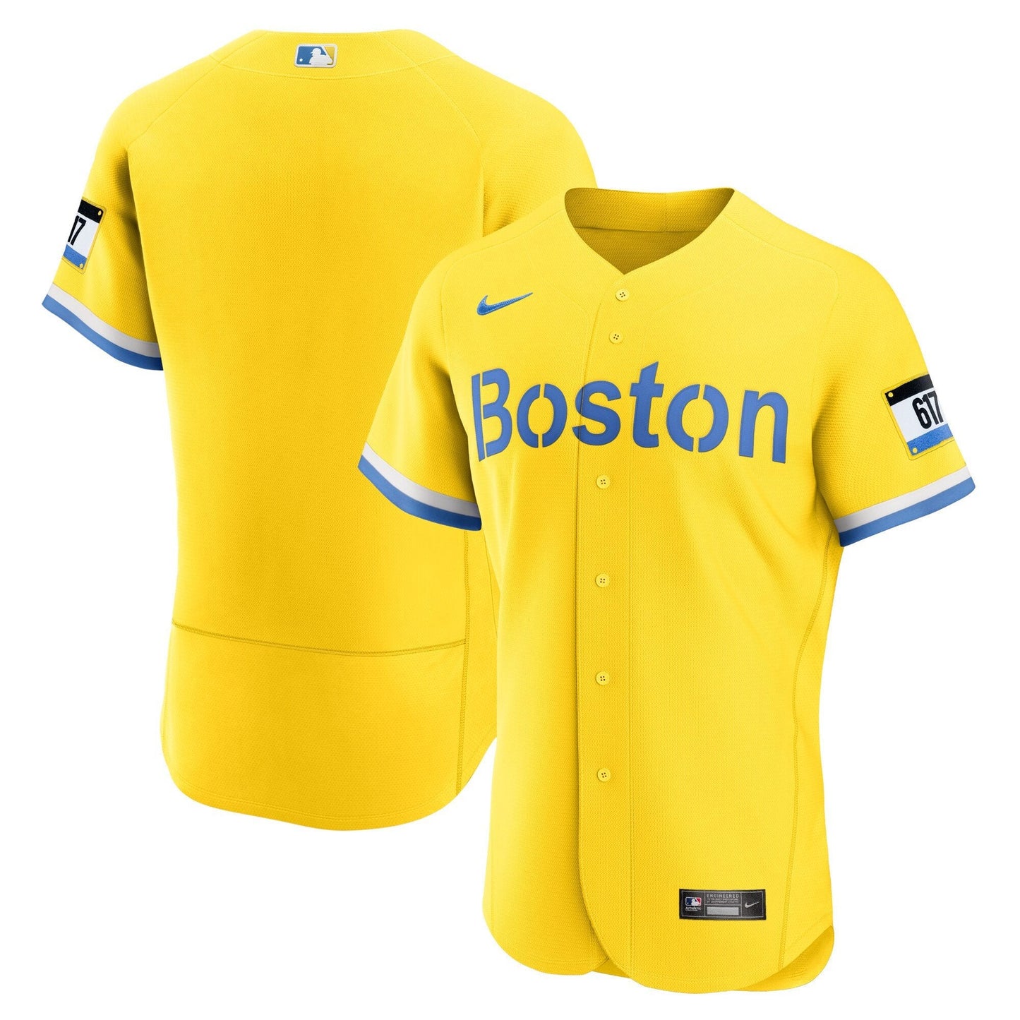 Boston Red Sox Yellow Jersey - All Stitched