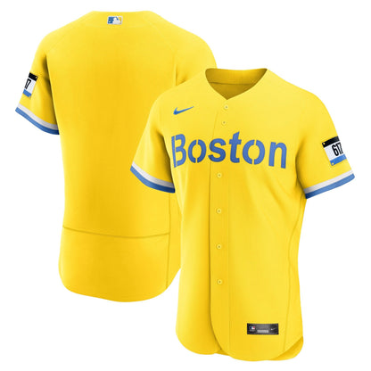 Boston Red Sox Yellow Jersey - All Stitched
