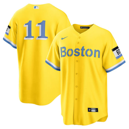 Boston Red Sox Yellow Jersey - All Stitched