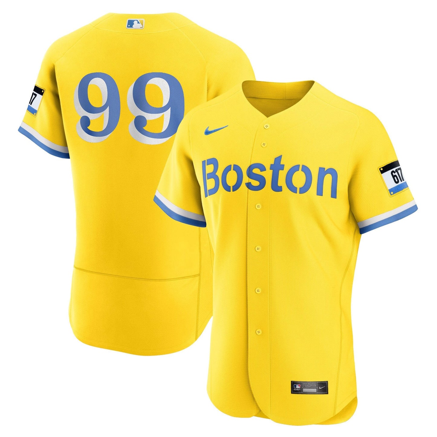 Boston Red Sox Yellow Jersey - All Stitched