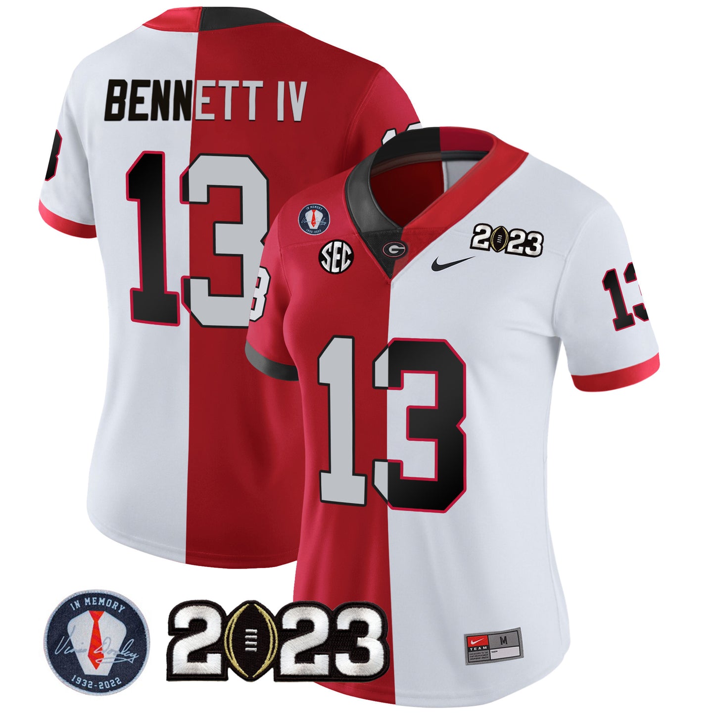 Women's Georgia Bulldogs 2023 Champions Jersey - All Stitched