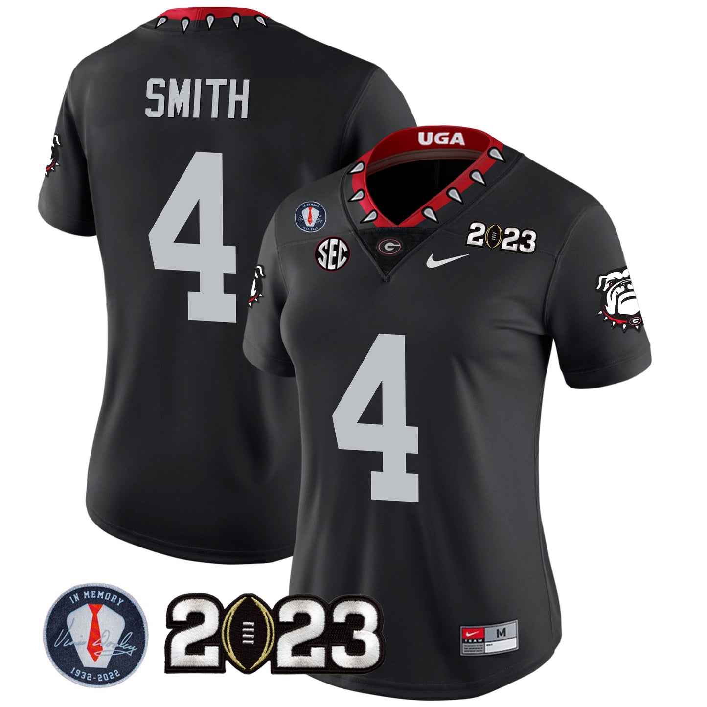 Women's Georgia Bulldogs 2023 Champions Jersey - All Stitched